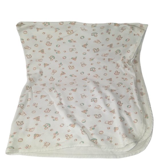 Vintage Starting Out Toys Rocking Horse Ball Bear Blocks Lovey Blanket 31 X 27 - Picture 2 of 10